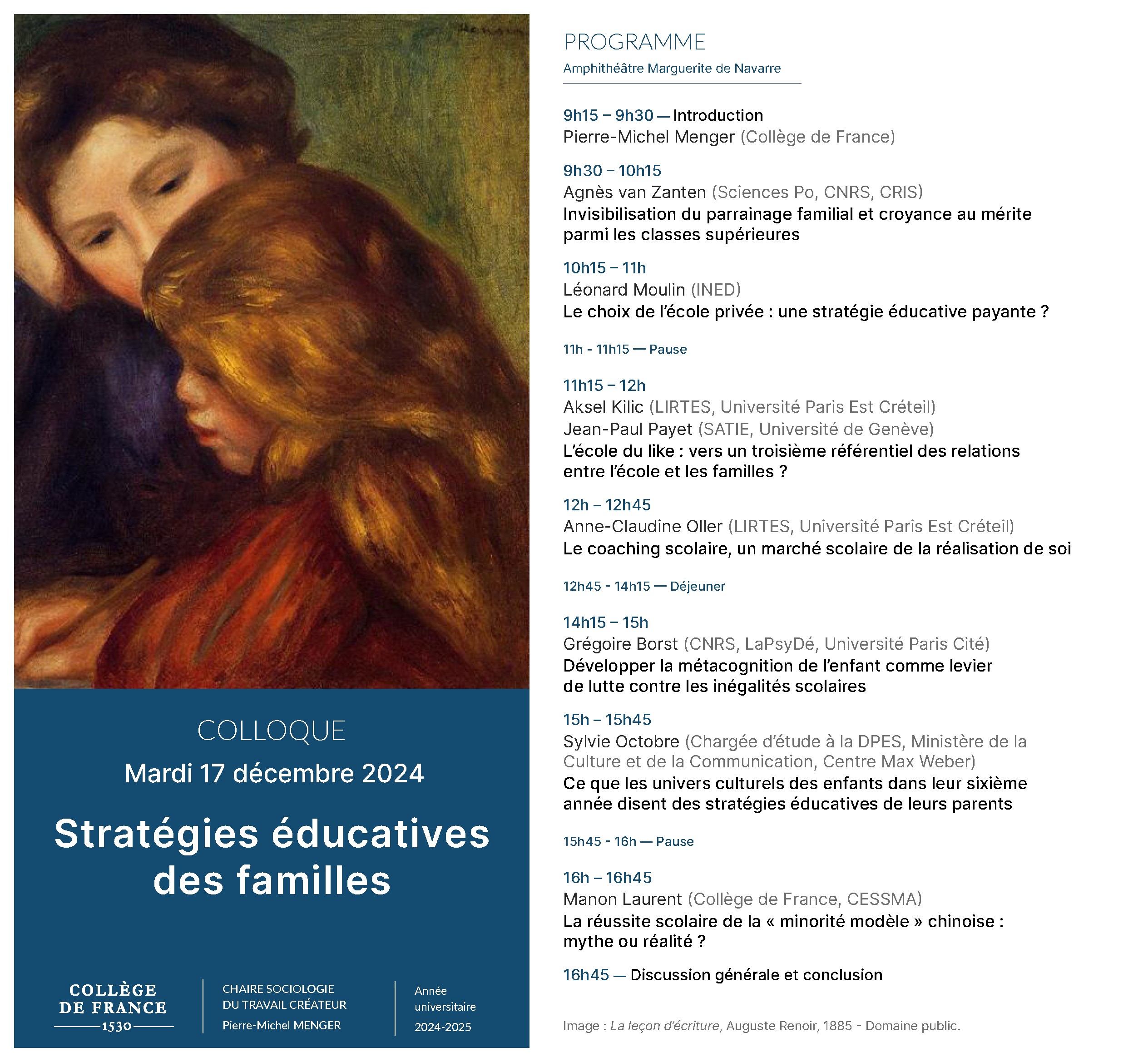 D Cembre Colloque Du Coll Ge De France Strat Gies